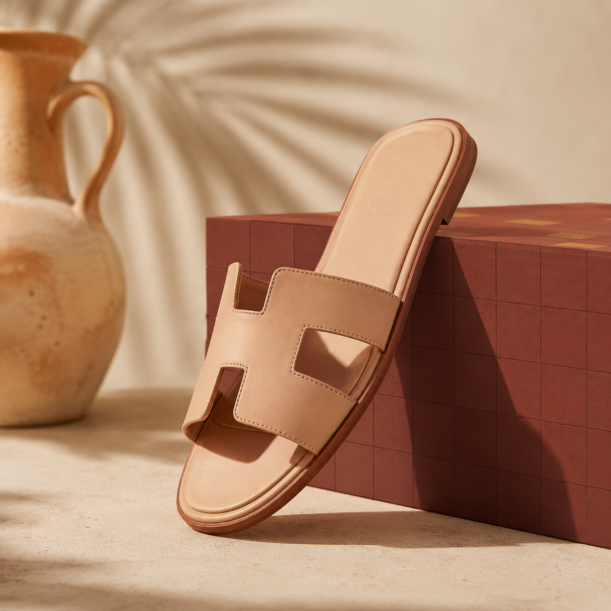 H.E.R.M.E.S ORAN SANDAL ( ALBINO BEIGE LAMBSKIN )