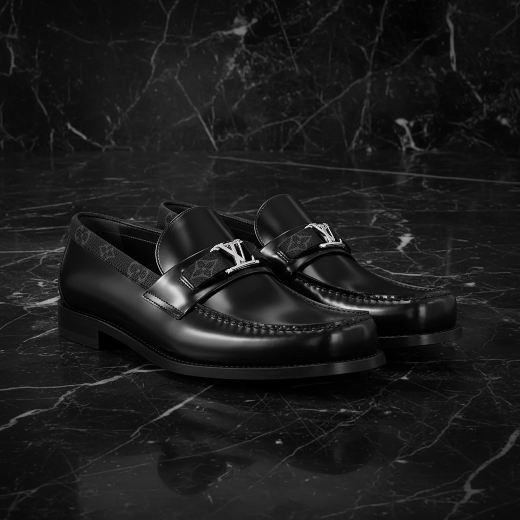 Black Major Loafer - 3/4 Angle