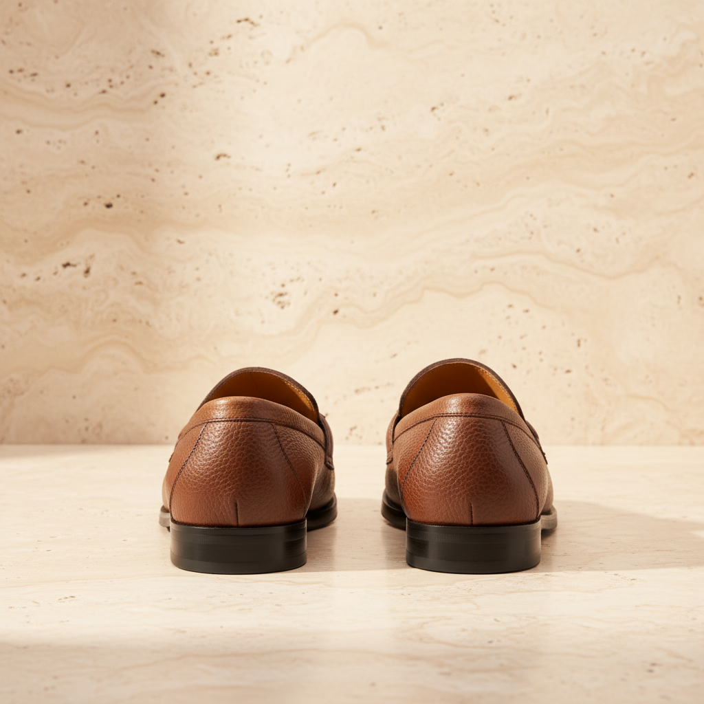 Grain Brown Major Loafer - Rear View