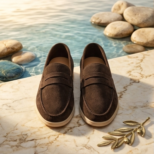 LORO PIANA SUMMER WALK LOAFER (DARK BROWN)