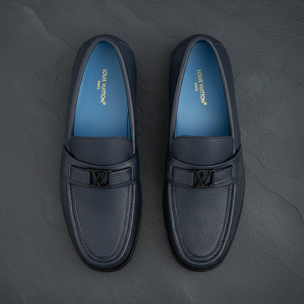 Navy Major Loafer - Top Down