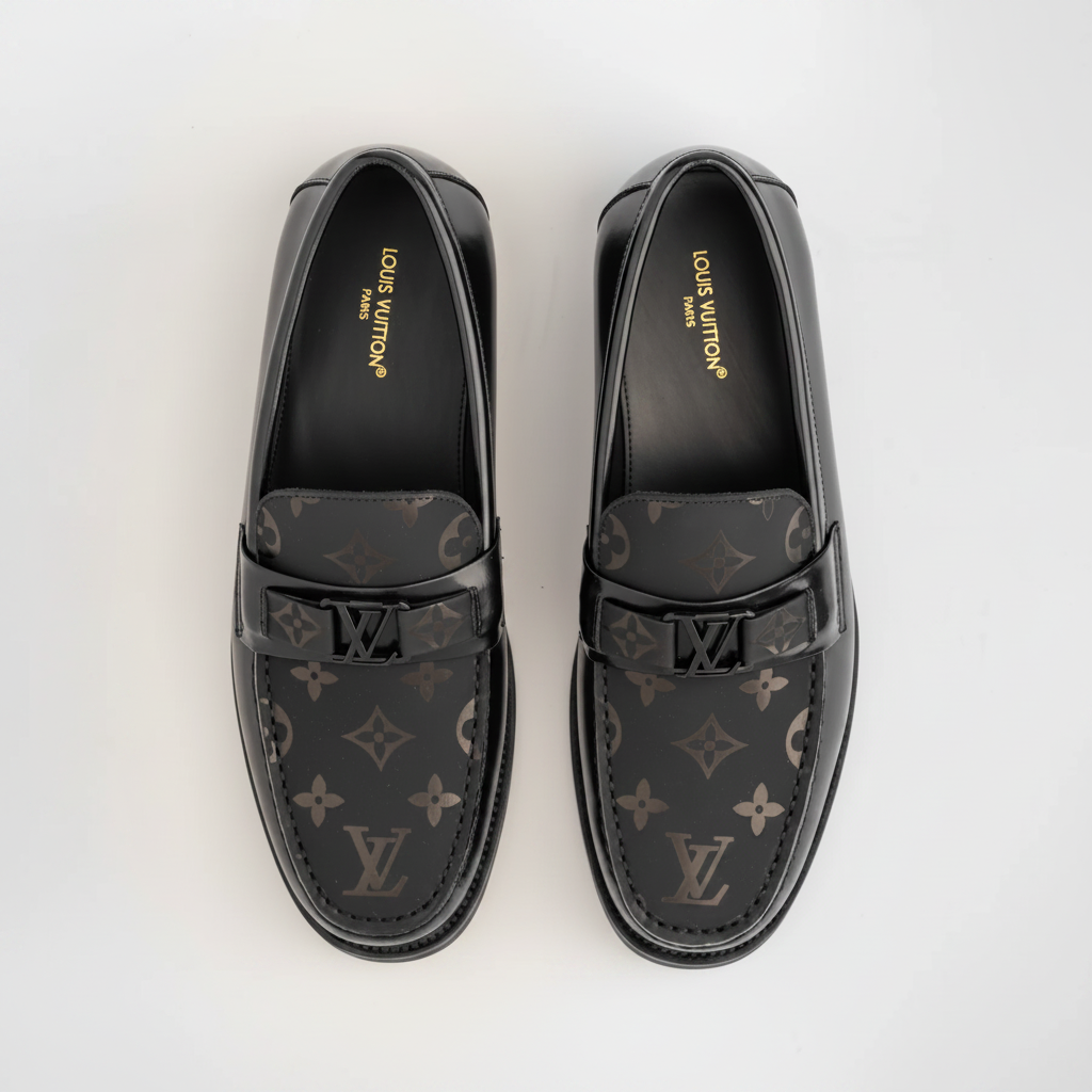 Top-Down Flat Lay — Patent Monogram